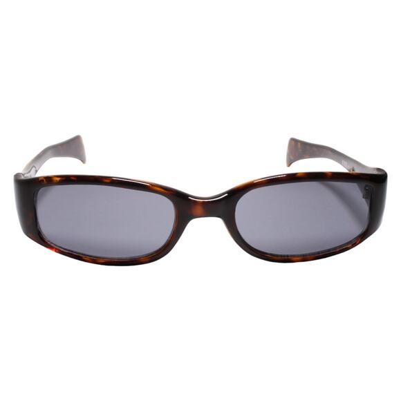Classic True Vintage Y2K Old Stock Wide Temple Tortoise Rectangle Sunglasses - Picture 3 of 3